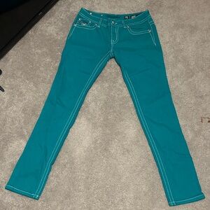 Miss Me Turquoise Denim Pants